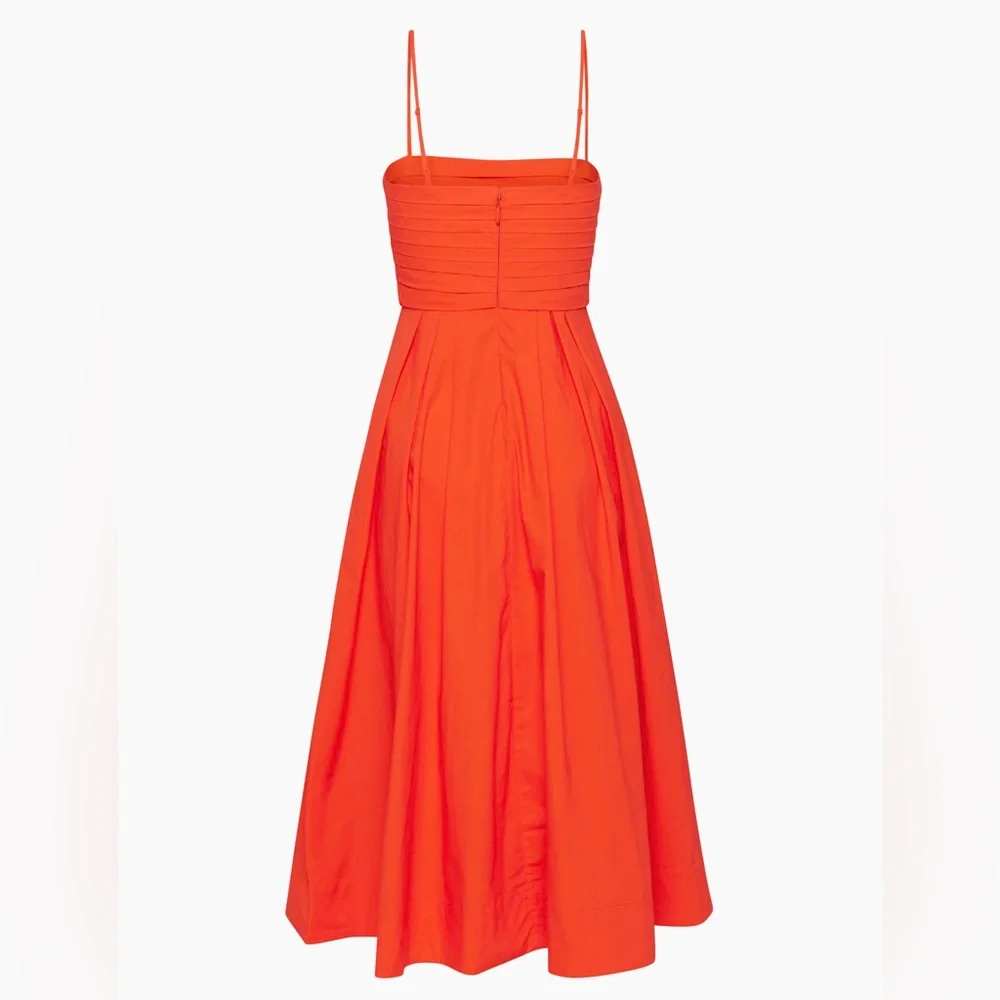 Babaton Vault Poplin Dress - Hot Cheeky Red - Picture 2 of 9